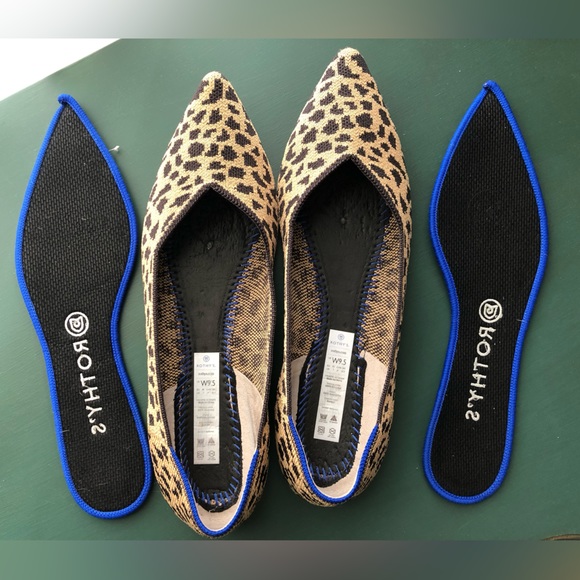Rothy's Shoes - Rothy’s The point Flat Shoe Leopard print Knit size 9,5